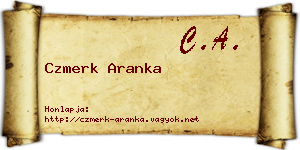 Czmerk Aranka névjegykártya